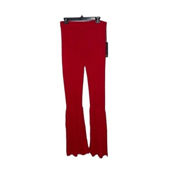 House of Harlow 1960 x REVOLVE Jeane Pant Racing Red Beach Crochet Sz large New - Picture 7 of 7